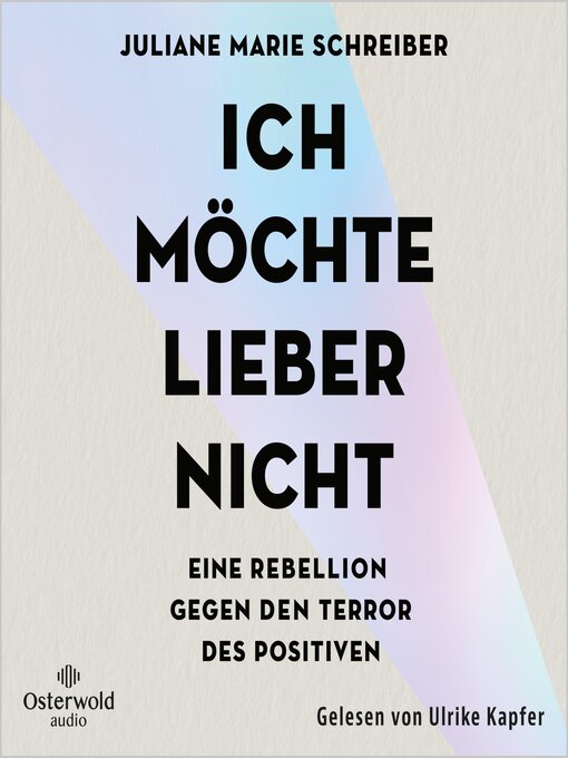 Title details for Ich möchte lieber nicht by Juliane Marie Schreiber - Wait list